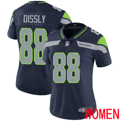 Seattle Seahawks Limited Navy Blue Women Will Dissly Home Jersey NFL Football #88 Vapor Untouchable->women nfl jersey->Women Jersey
